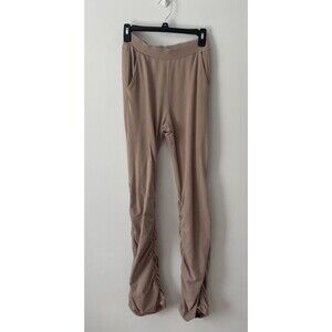 Alo Yoga Beige Soft Sculpt Ruched Side Pant Sz XS Athleisure Workout Dance Flaw